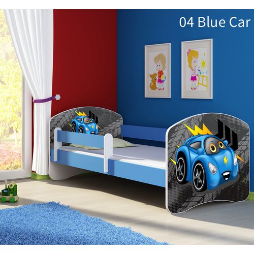 Dječji krevet ACMA s motivom, bočna plava 180x80 cm 04-blue-car slika 1