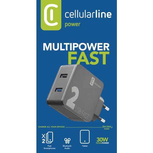 Cellularline kućni punjač Multipower 2 Pro 30W slika 3