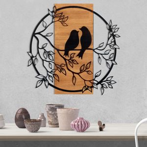 Wallity Birds Ä°n Love 1 Black
Walnut Decorative Wooden Wall Accessory