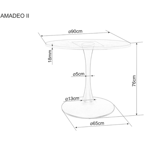 Stol AMADEO II - MDF + melamin slika 5