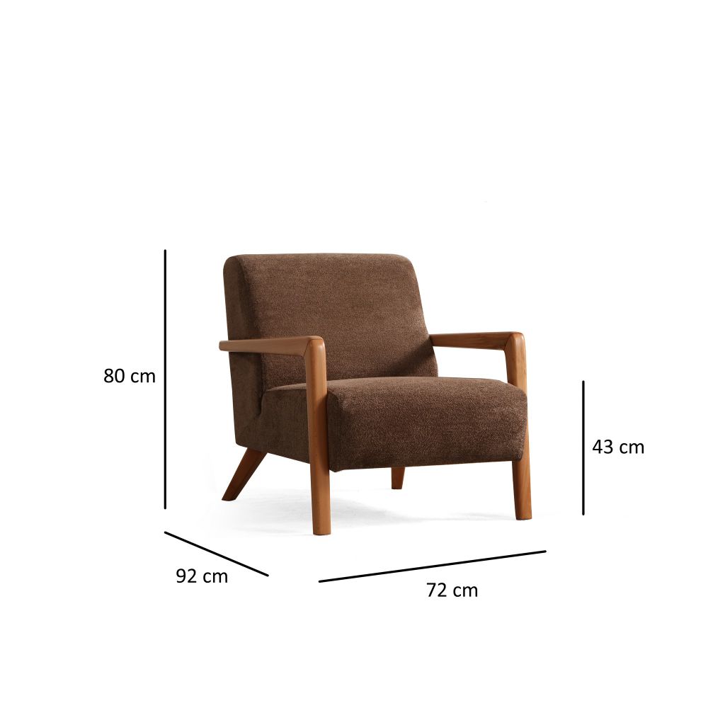 Lyke - Smeđa Wing Chair slika 10