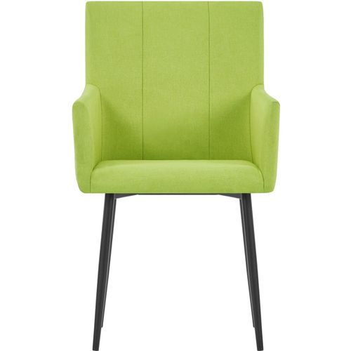 Blagovaonske stolice s naslonima za ruke 4 kom zelene tkanina slika 18