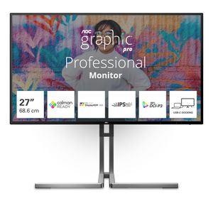 AOC U27U3CV - 27" 4K Monitor s HDMI, DP, USB-C i RJ45