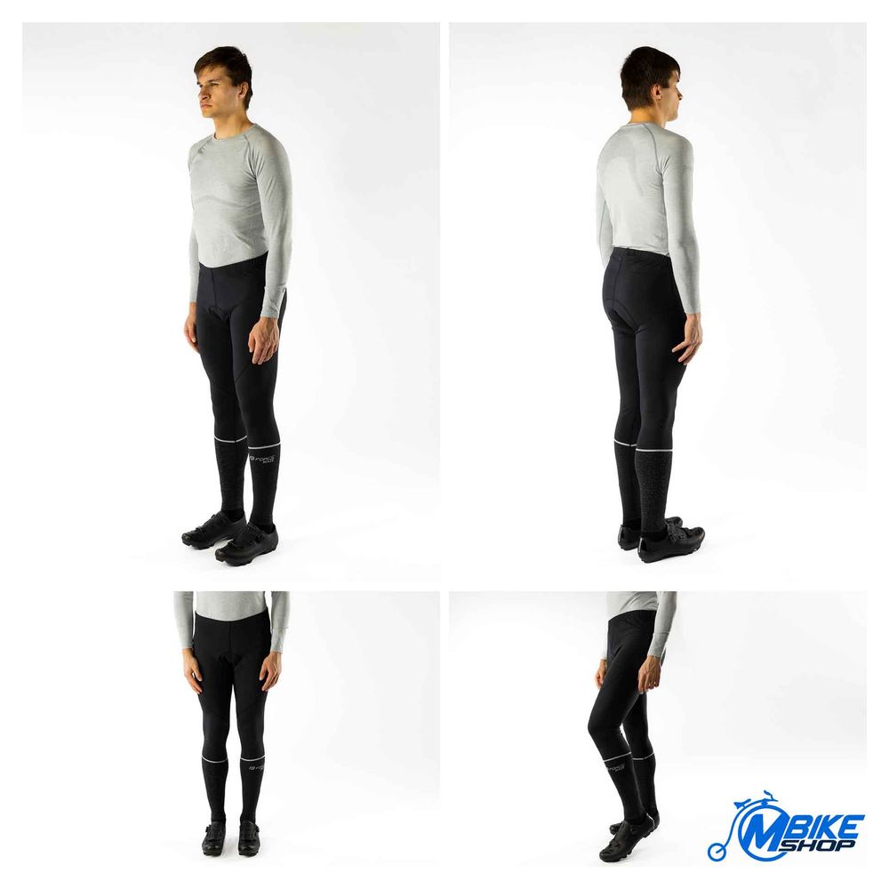 Force Hlače sa umetkom za biciklizam Maze Black - XXL slika 4