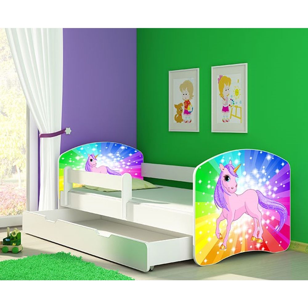 ACMA Dječiji krevet Acma II sa ladicom White - 160x80cm - Dezen 18 slika 1