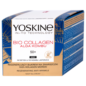 Yoskine Bio Collagen Alga Kombu noćna krema protiv bora 50+, 50 ml