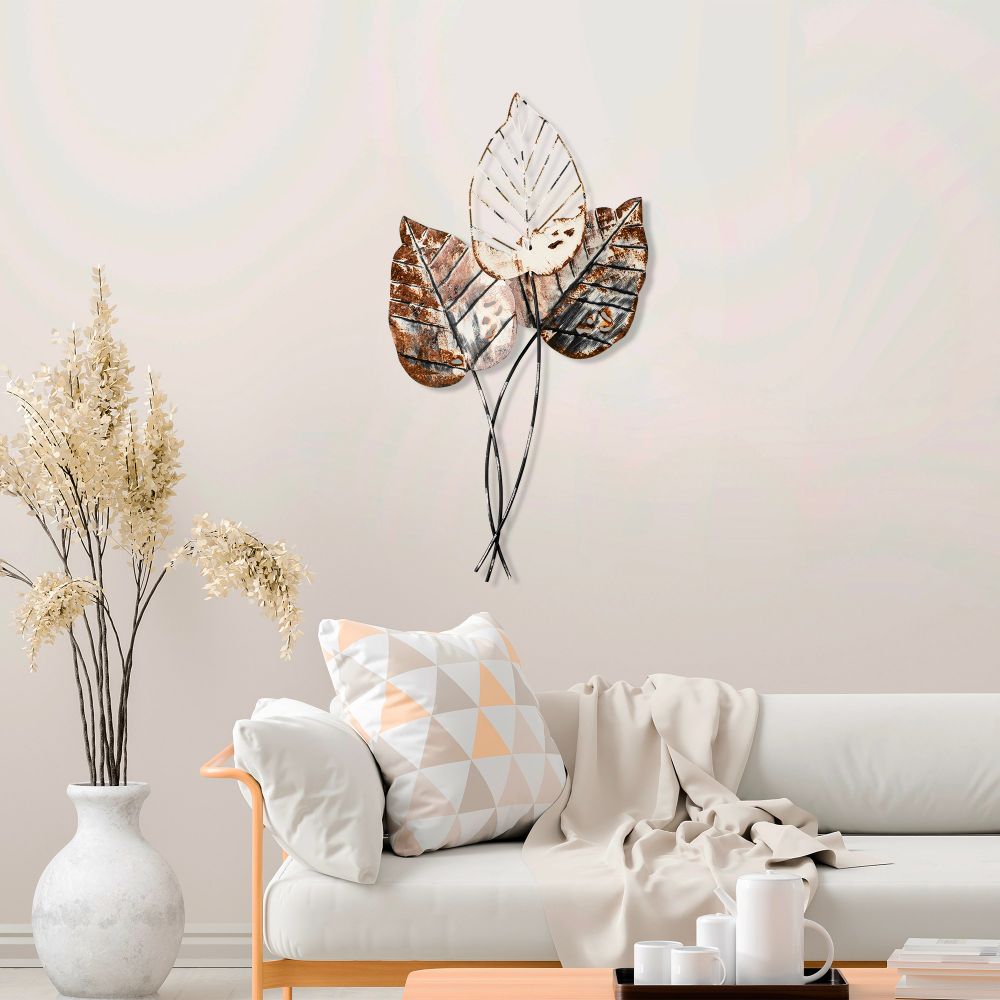Decorative metal wall accessory Fall 1, colours: brown, black slika 2