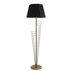 Kelebek Eskitme Lambader Prizma sa crnim abažurom - Copper Floor Lamp