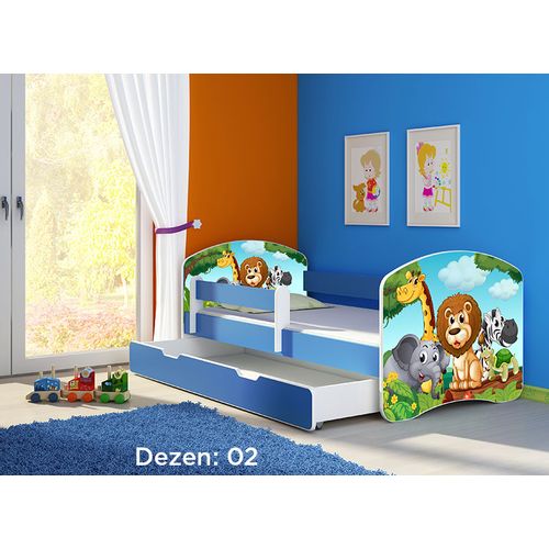 Deciji krevet ACMA II 160x80 F + dusek 6 cm BLUE2 slika 1