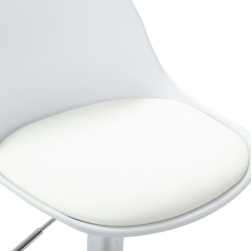 Barske stolice od umjetne kože 2 kom bijele slika 18