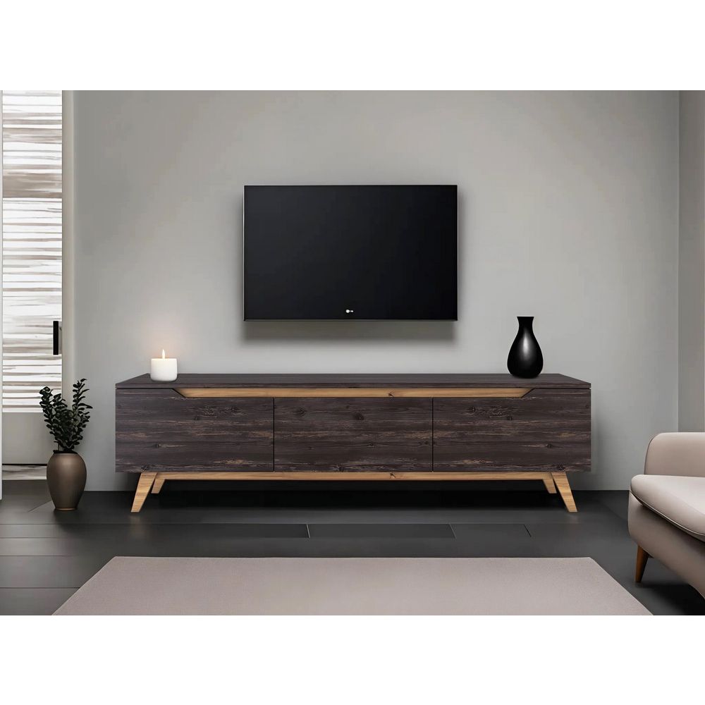 TV Stalak D1-1009 u Crnom Orahovom Dizajnu slika 3