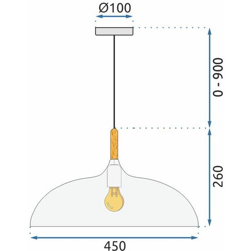 TOOLIGHT STROPNA SVJETILJKA ANZO Grey slika 16