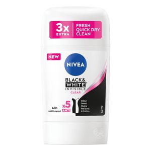 NIVEA Black&White Invisible Clear dezodorans u stiku 50ml