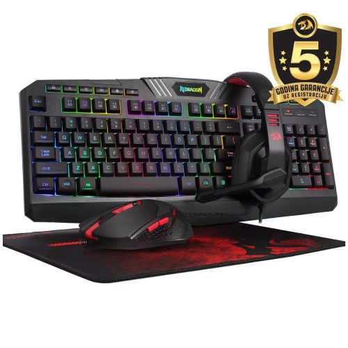 Redragon Combo S101-BA-2 (4u1) Gaming Set slika 1