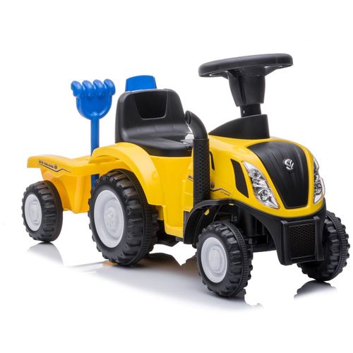 Dječji traktor guralica s prikolicom New Holland žuti slika 6