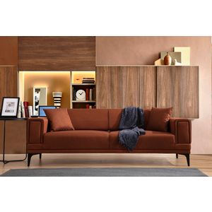 Horizon - Tile Red Tile Red 3-Seat Sofa-Bed