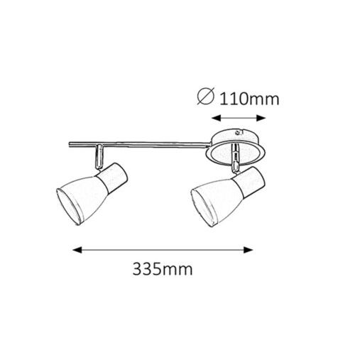 Rabalux Ati spot E14 2x max40W crna/hrom Spot rasveta slika 3