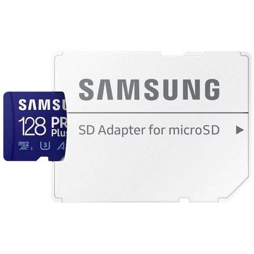 SAMSUNG PRO PLUS MicroSDXC 128GB U3 Blue + SD Adapter MB-MD128KA slika 3