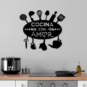 Wallity Metalna zidna dekoracija, Cocina Con Amor