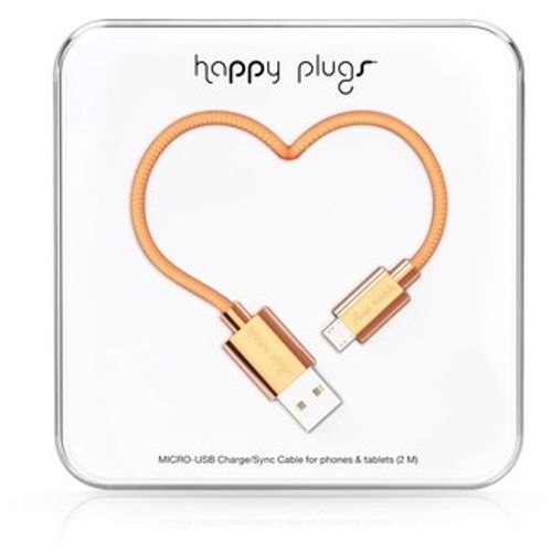 Happy Plugs, Micro Usb kabel 2.0m, Rose Gold slika 1