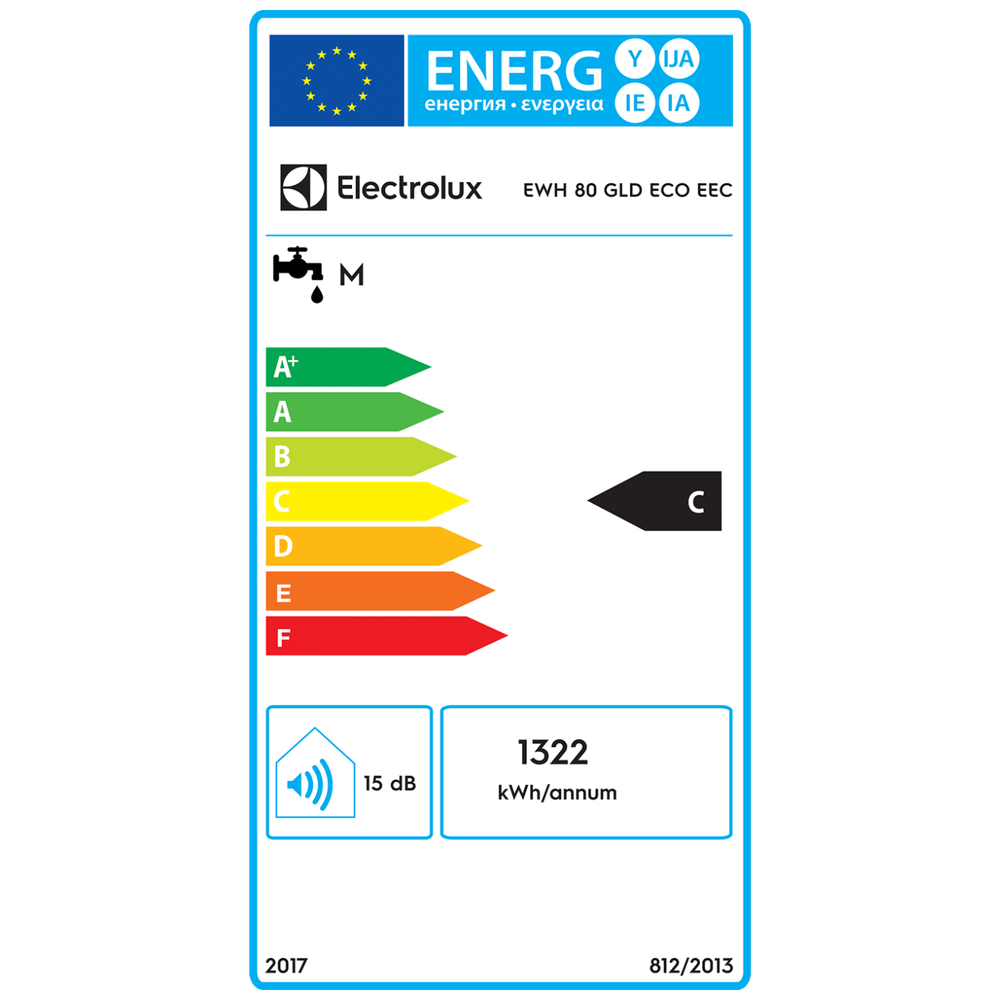 Electrolux Bojler 80 lit., Cijevni električni grijač (TEN), 2kW, IPX4 - EWH 80 GLD Eco EEC slika 7