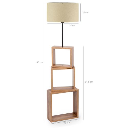 AYD - 2903 Cream Wooden Floor Lamp slika 3