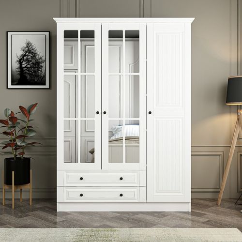 Kale 3 Mebran Kapak 210 - White White Wardrobe slika 1