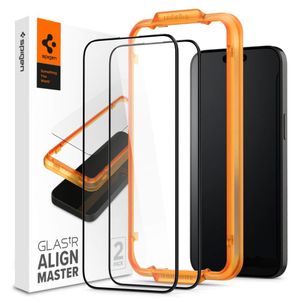 Spigen - Glas.tR Align Master (2 kom) za iPhone 15 - crno