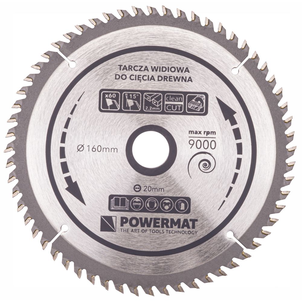 Karbidna lista pile za drvo 160x20 60z TDD-160x20x60Z slika 6