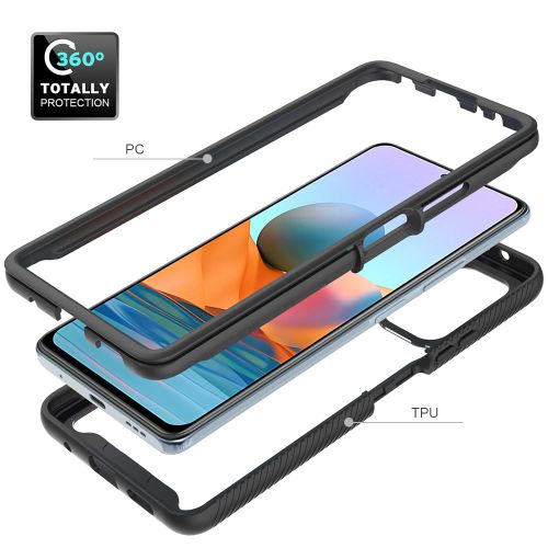 Techsuit - Defense360 Pro + Screen Protector - Xiaomi Redmi Note 10 4G / Note 10S / Poco M5s - crna slika 2