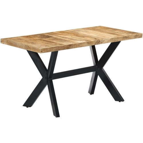 Blagovaonski stol od masivnog grubog drva manga 140x70x75 cm slika 24