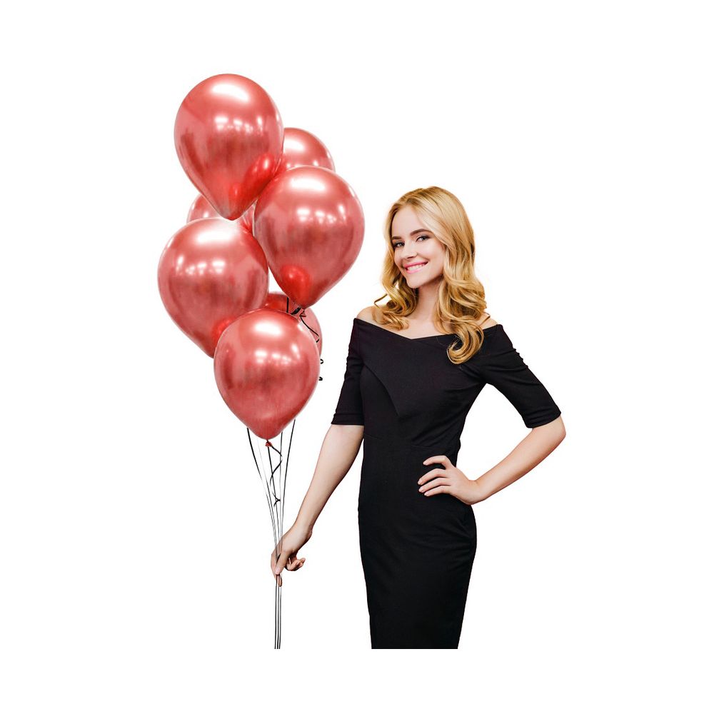 CB-7LCZ Balon Platinasto Crveni 30cm, 7kom slika 3