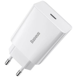 Baseus kućni punjač usb-c qc 20w mini white