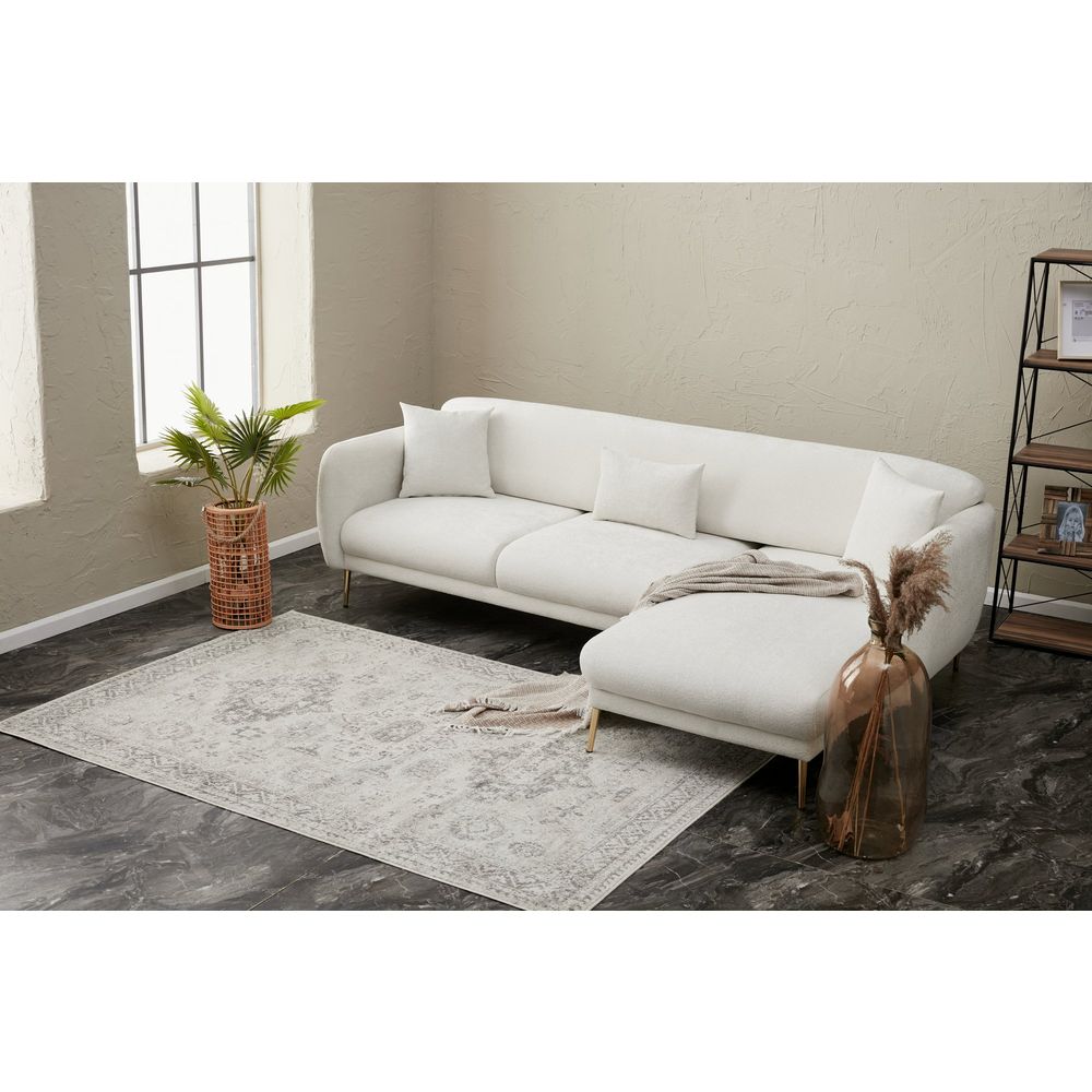 Simena Desni - Krem Zlatni Ugaoni Sofa-Krevet slika 6