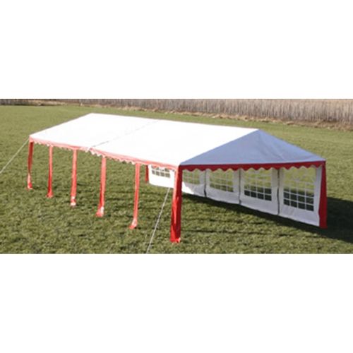 Pokrivač šatora za zabave i bočni paneli 10 x 5 m Crveni i bijeli slika 25