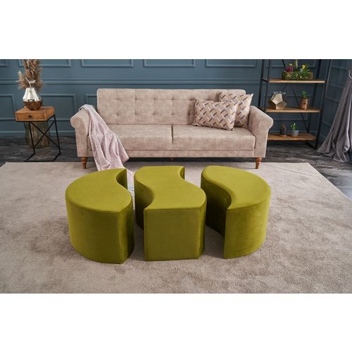 Atelier Del Sofa Tabure, zelena, Alya Puf - Green slika 3