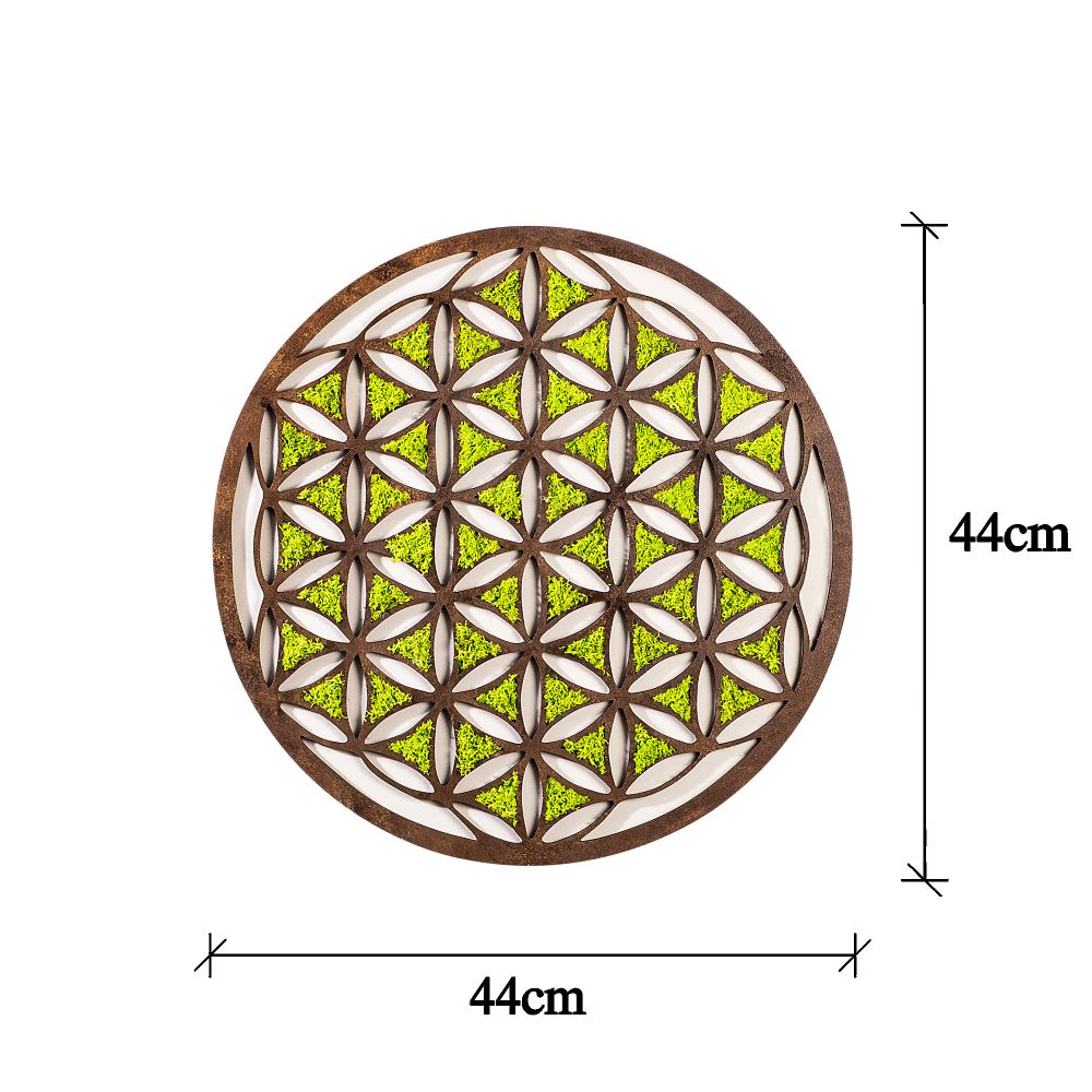 Dekorativni Zidni Ukras - Geometrijski Zeleno-Smeđe-Bijeli slika 6