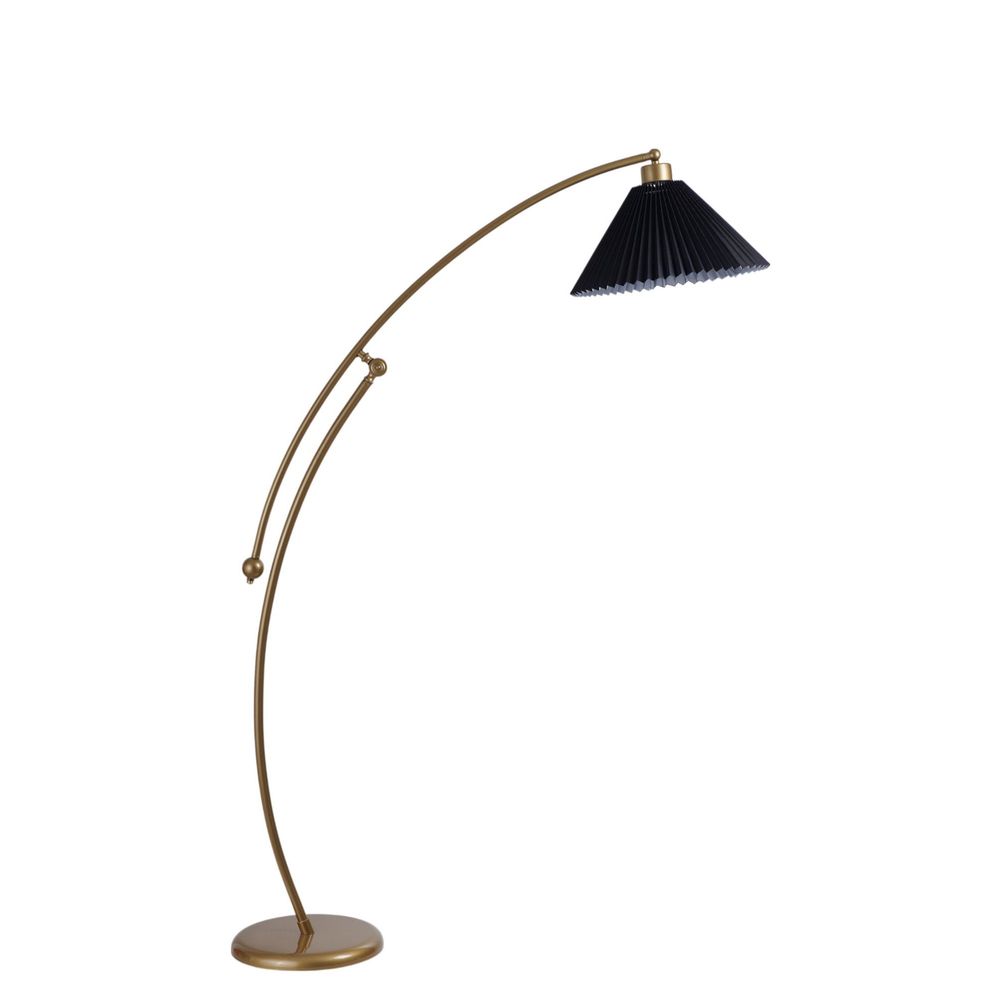 Opviq Podna lampa 637, crna, zlatna slika 2