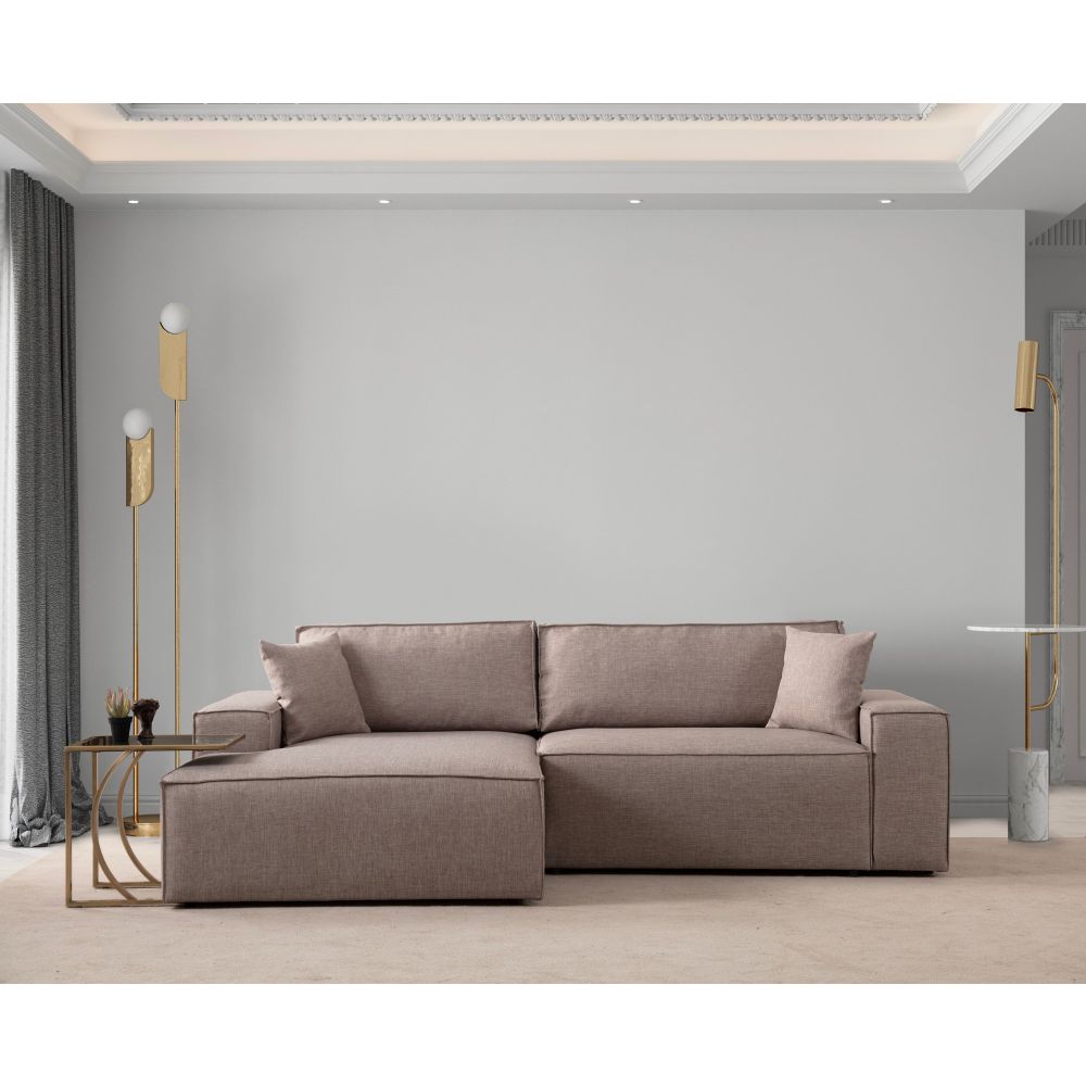 Pırlo Kutni Sofa na Razvlačenje - Smeđa slika 2