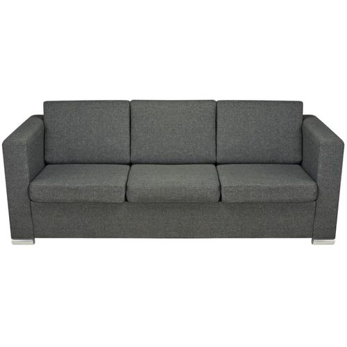 Dvodijelni set sofa od tkanina tamnosivi slika 38