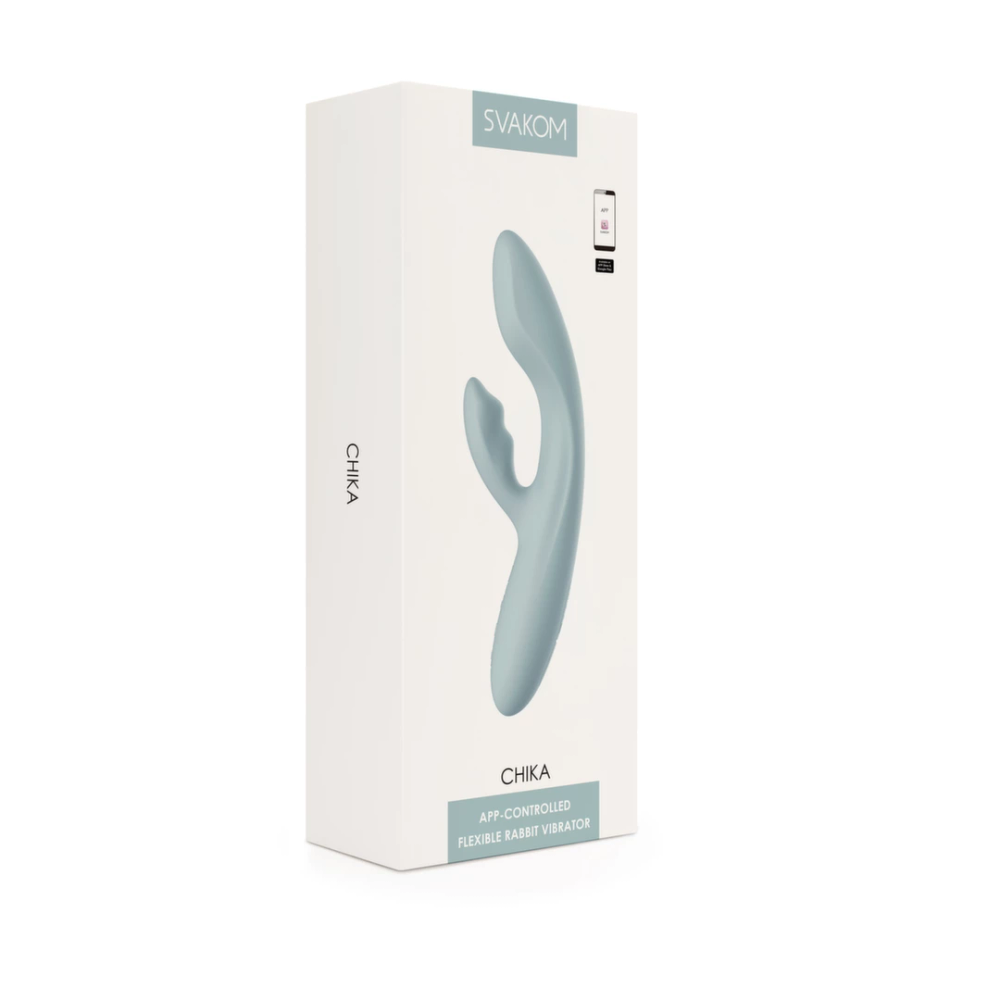 Svakom - Chika App-Controlled Grijanje G-točke i vibrator za klitoris Tirkizno siva slika 9