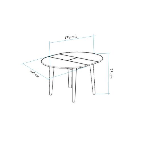 Vina 0900 - Atlantic Pine, Stone Atlantic Pine
Stone Extendable Dining Table & Chairs Set (3 Pieces) slika 10