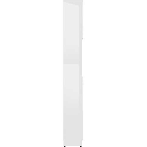 Kupaonski ormarić visoki sjaj bijeli 32 x 25,5 x 190 cm iverica slika 49