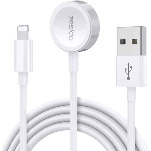 Yesido - Data kabel (CA-70) - 2u1 USB to Lightning Apple Watch 2.4A 120cm - bijeli slika 1