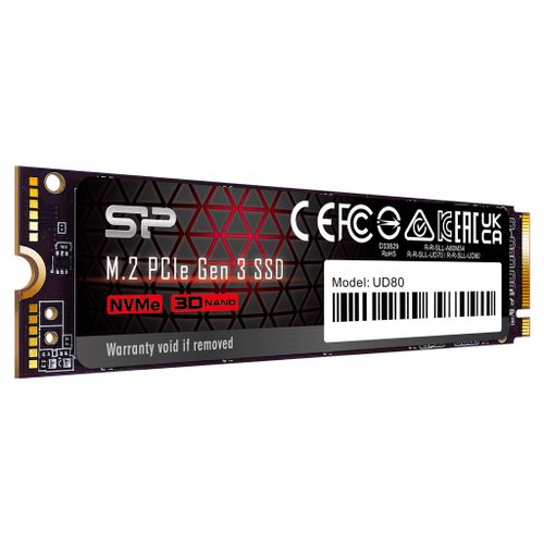 Silicon Power SP250GBP34UD8005 M.2 NVMe 250GB, 2280, PCIe Gen 3x4, UD80, 3D NAND, Read up to 3,400 MB/s, Write up to 3,000 MB/s (single sided) slika 3