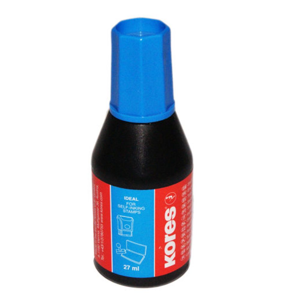 Kores Tinta za pečat 28 ml plava slika 1