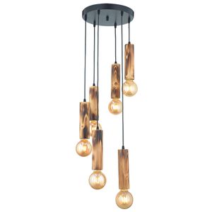 Silindir 6Lı Yanık Ahşap Sarkıt Walnut
Black Chandelier