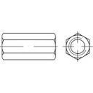 TOOLCRAFT 155967 prolazna spojnica M6 20 mm čelik galvansko pocinčani 100 St.