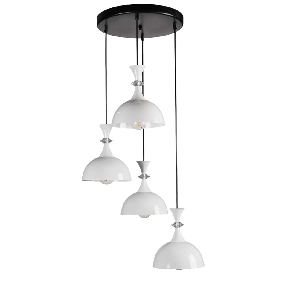 Opviq Luster 498, Bijela, Crna slika 1