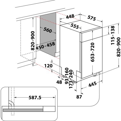 Whirlpool perilica posuđa WSBO3O23PFX slika 11